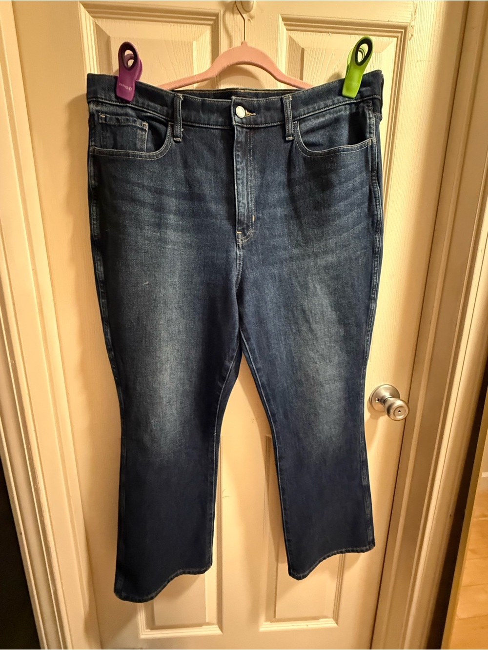 Banana Republic High-Rise Crop Boot Jeans Size 34 Dark Wash